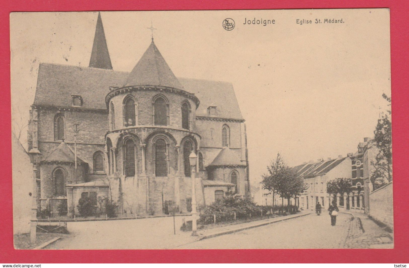 Jodoigne - Eglise St. Médard... Oblitération Allemande Thienen 1915  ( Voir Verso ) - Jodoigne