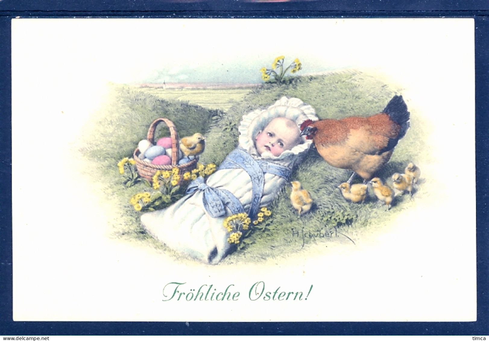 20159 SCHUBERT H. - Illustrateur - Série De 5 Cartes Fröliche Ostern ! - Pâques - No 661 M.M. Vienne - M. Munk - Schubert