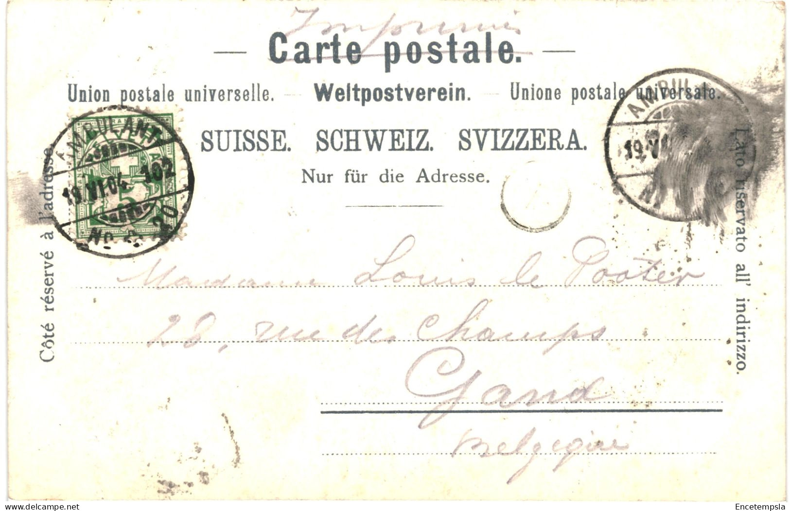 CPA Carte Postale Suisse Bellinzona Un Saluto Da Bellinzona 1904  VM746578ok - Bellinzone