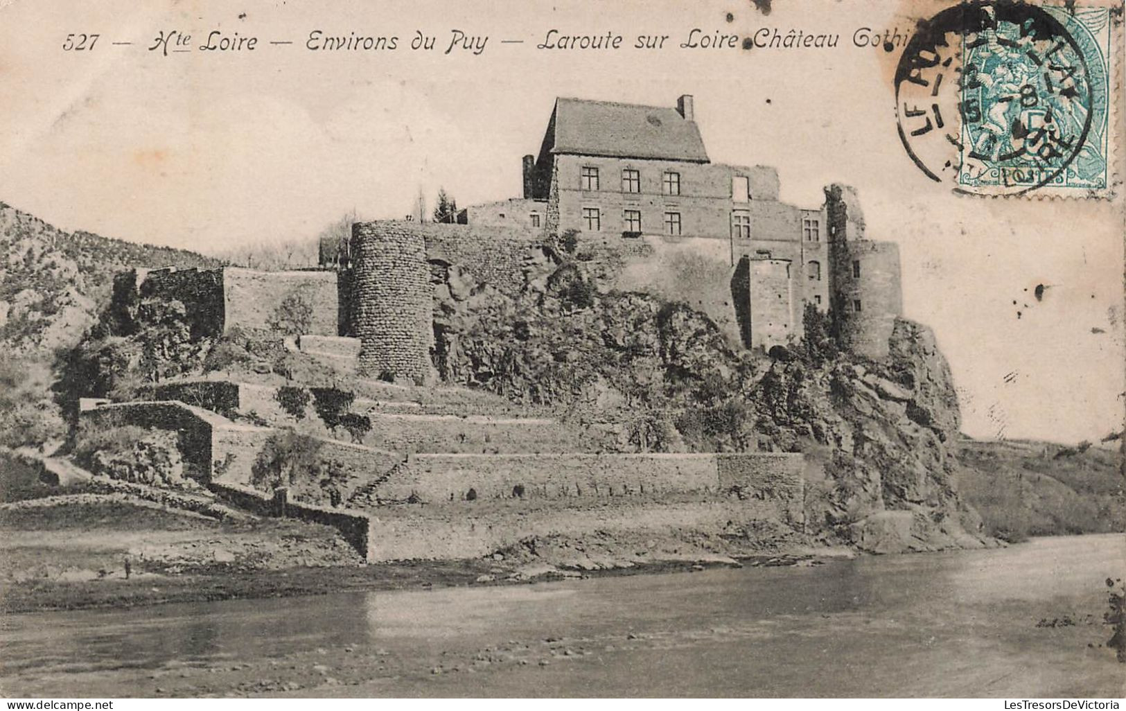 FRANCE - Environs De Puy - La Route Sur Loire Et Château Gothique - Carte Postale Ancienne - Le Puy En Velay