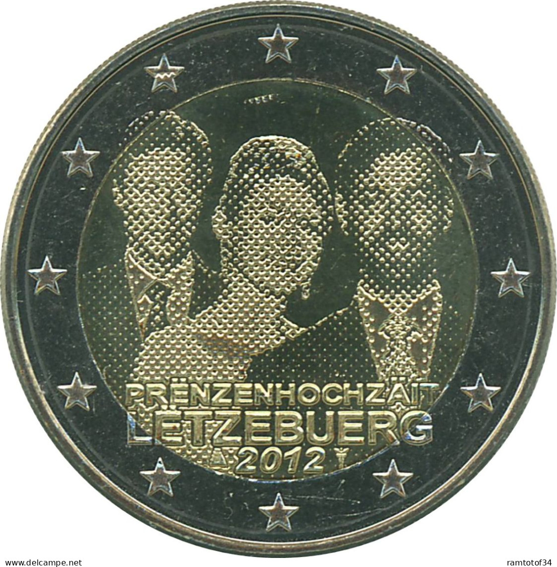 2012 LUXEMBOURG - 2 Euros Commémorative - Mariage Princier - Luxemburg