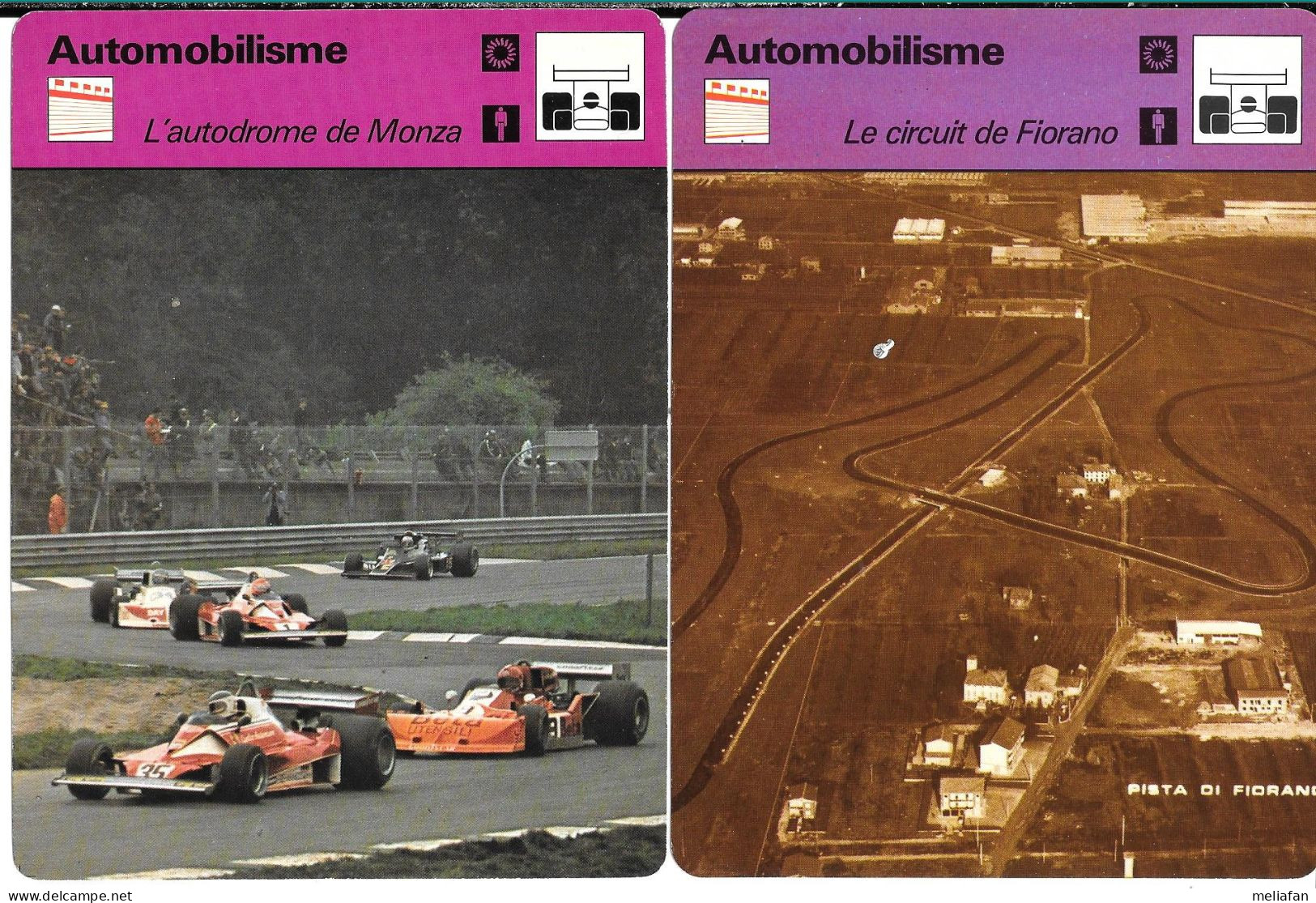 GF1975 - FICHES EDITION RENCONTRE - MONZA - SPA FRANCORCHAMPS - FIORANO - Autorennen - F1