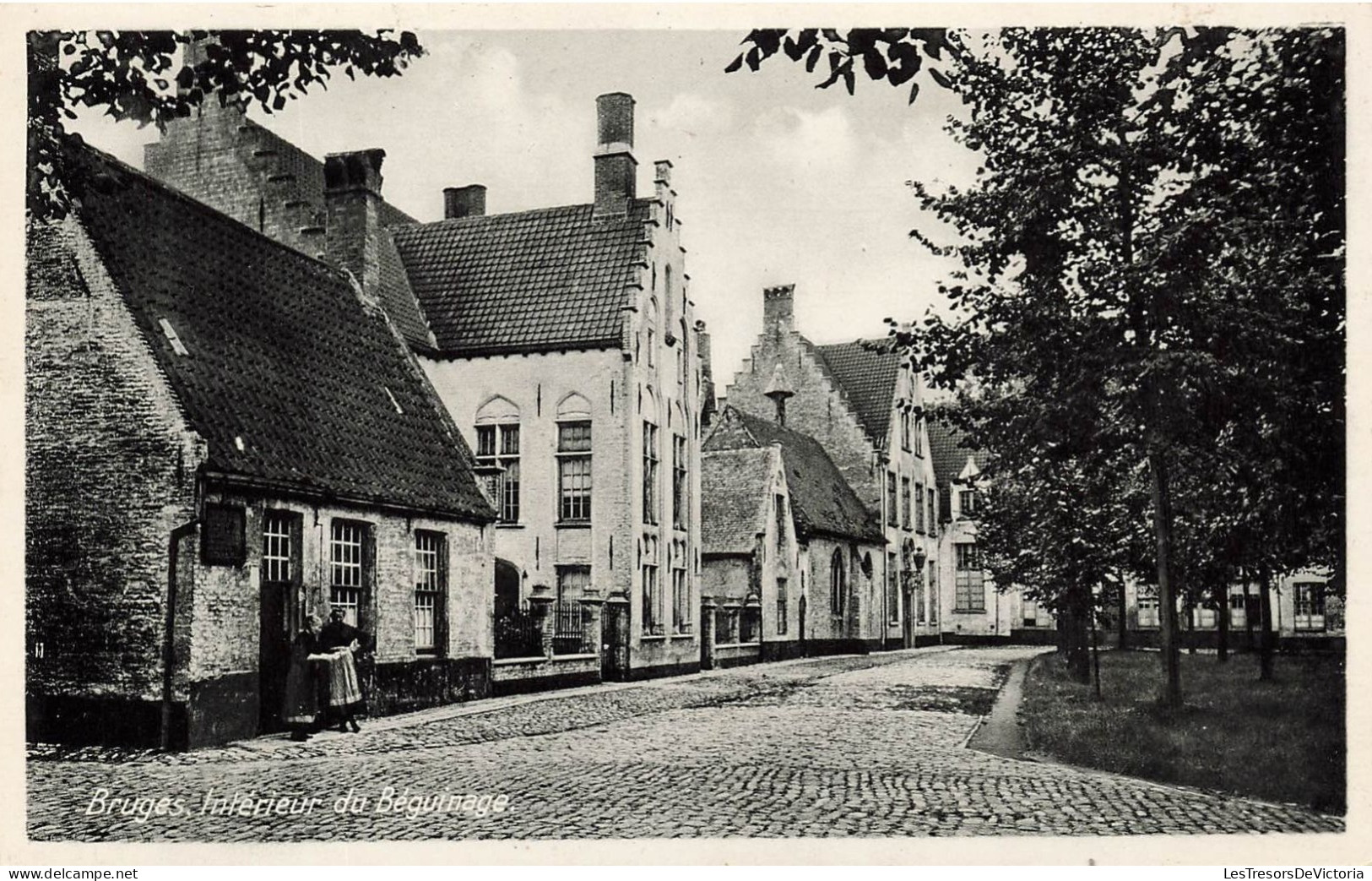 BELGIQUE - Bruges - Intérieur Du Béguinage - Carte Postale Ancienne - Brugge