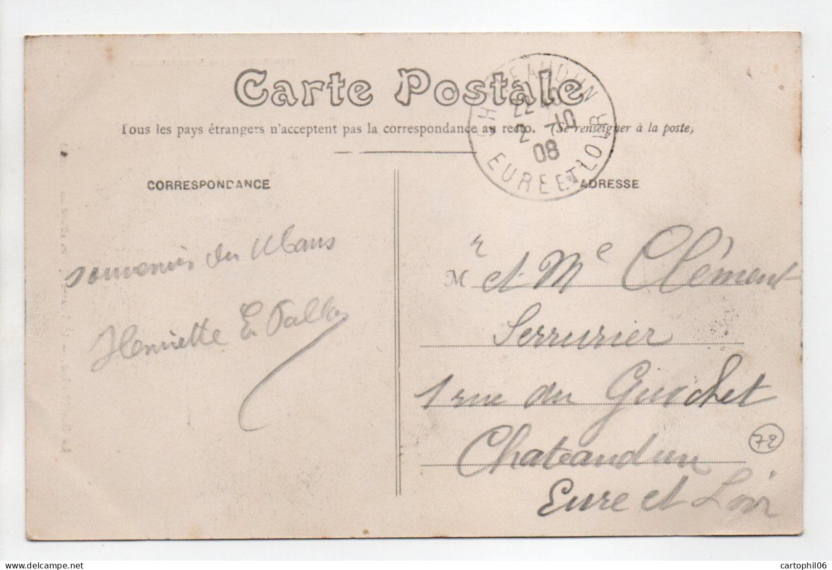- CPA La Sarthoise (72) - Maîtresse Quéru Allant Au Marché 1908 (superbe Gros Plan) - Photo BOUVERET - - Autres & Non Classés
