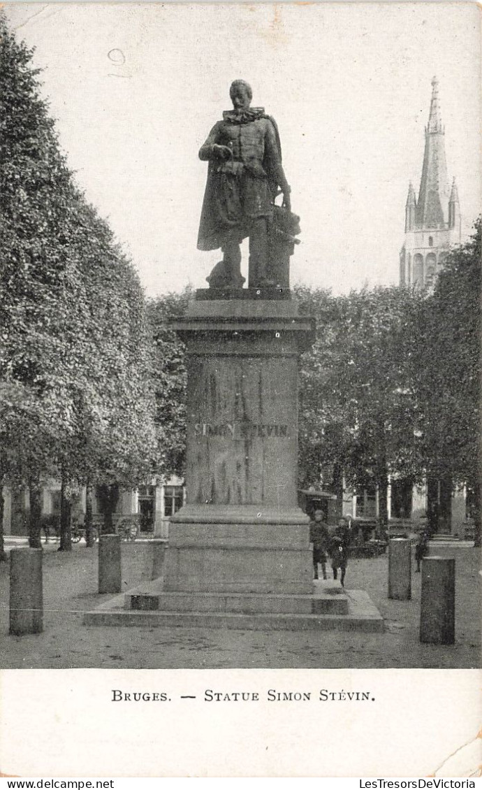 BELGIQUE - Bruges - Statue Simon Stévin - Carte Postale Ancienne - Brugge