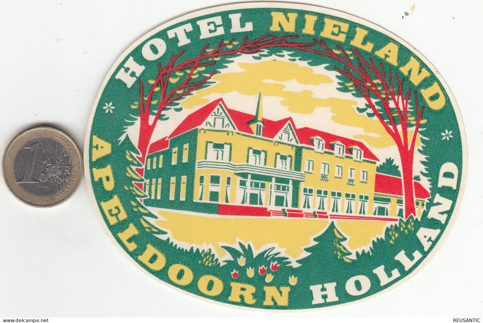 ETIQUETA - STICKER - LUGGAGE LABEL   HOTEL NIELAND - APELDORN  HOLLAND - PAYS-BAS - Etiquetas De Hotel