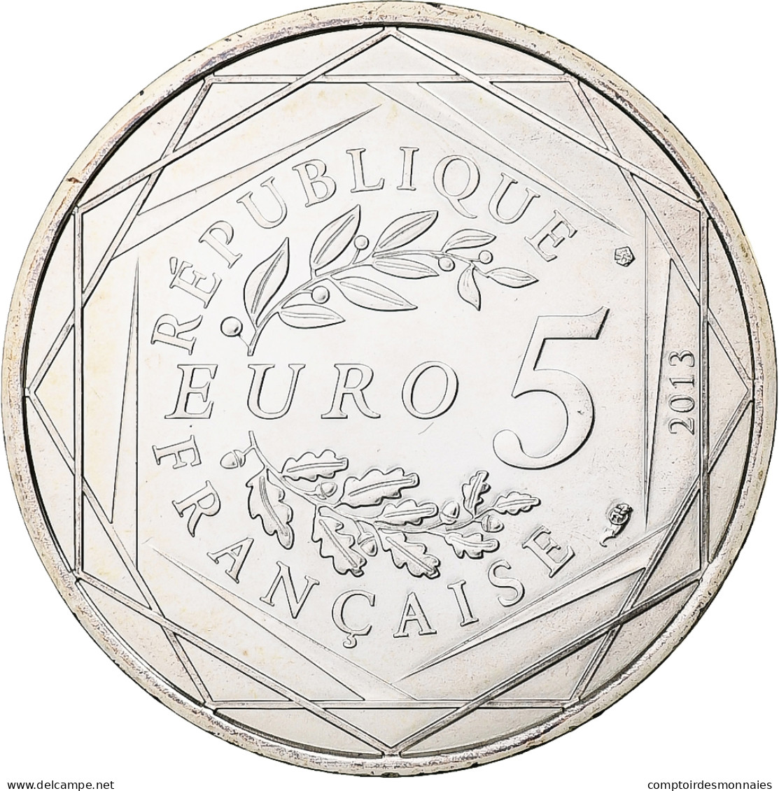 France, 5 Euro, Liberté, 2013, Paris, FDC, Argent - France