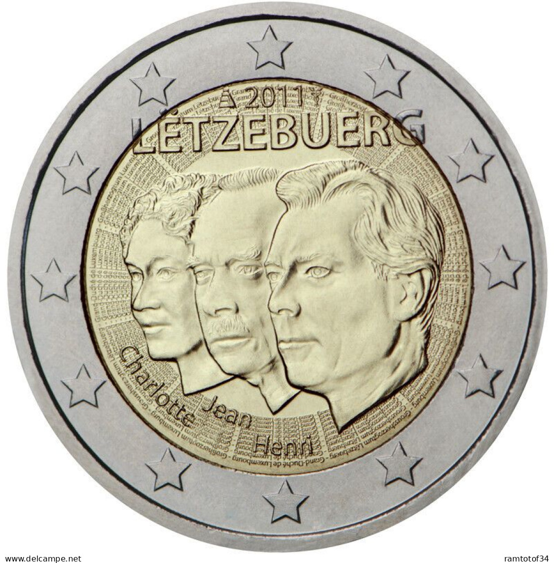 2011 LUXEMBOURG - 2 Euros Commémorative - Grand-duc Jean - Lussemburgo