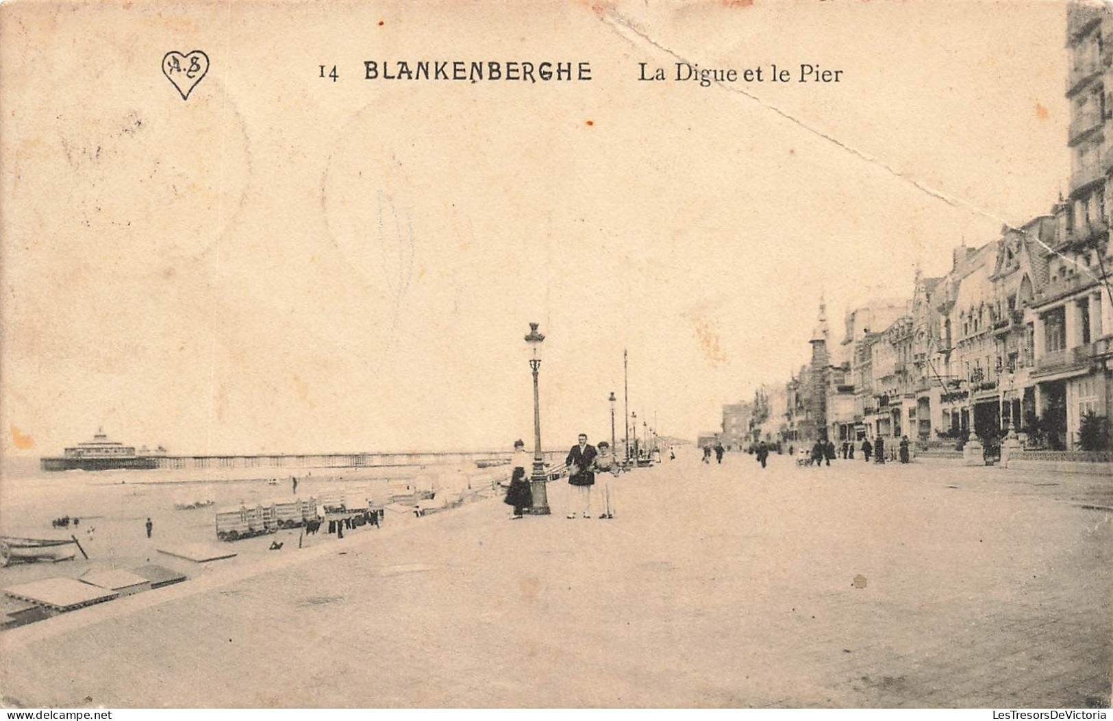 BELGIQUE - Blankenberge - La Digue Et Le Pier - Carte Postale Ancienne - Blankenberge
