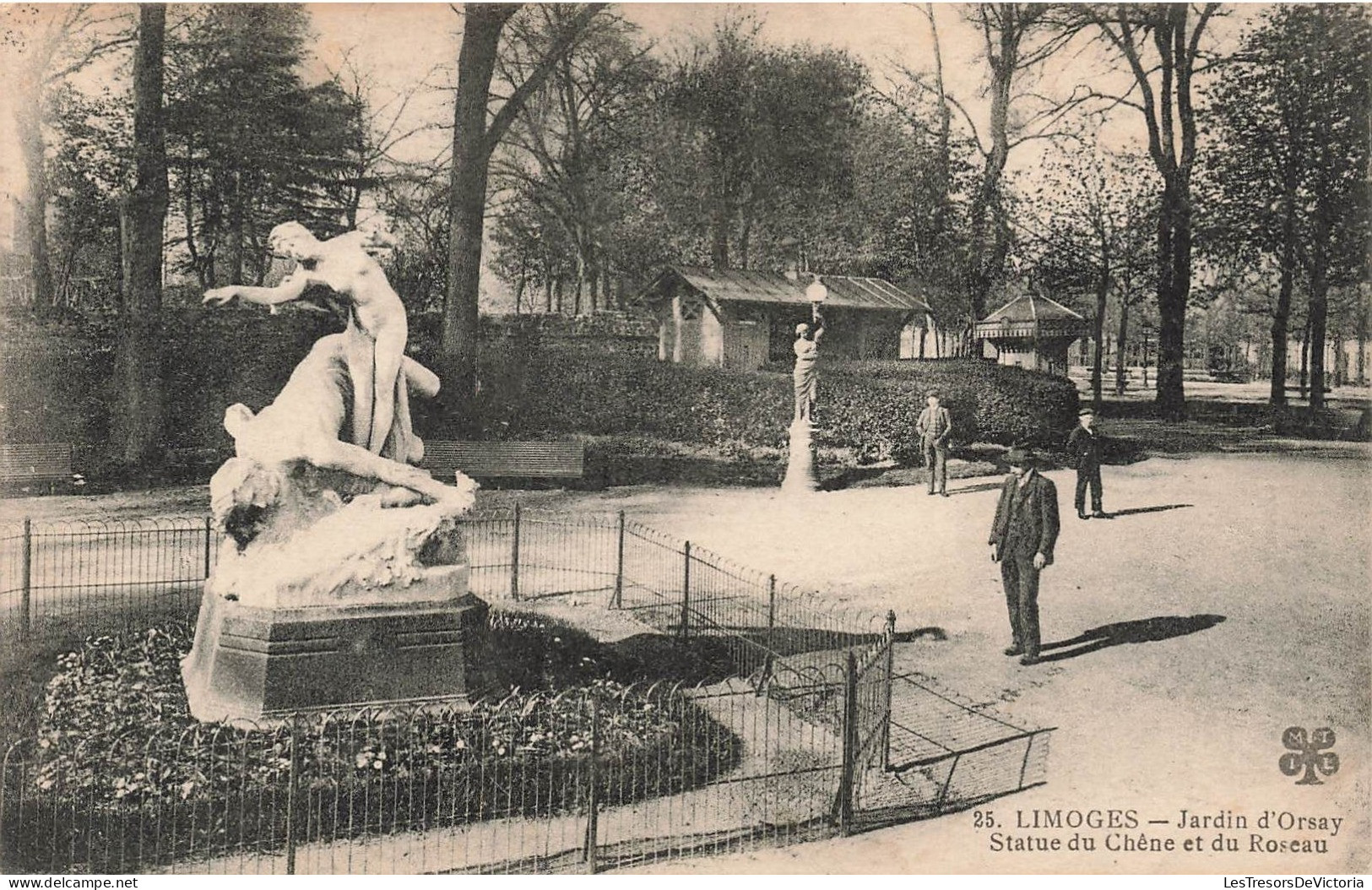 FRANCE - Limoges - Jardin D'Orsay Statue Du Chêne Et Du Roseau - Carte Postale Ancienne - Limoges