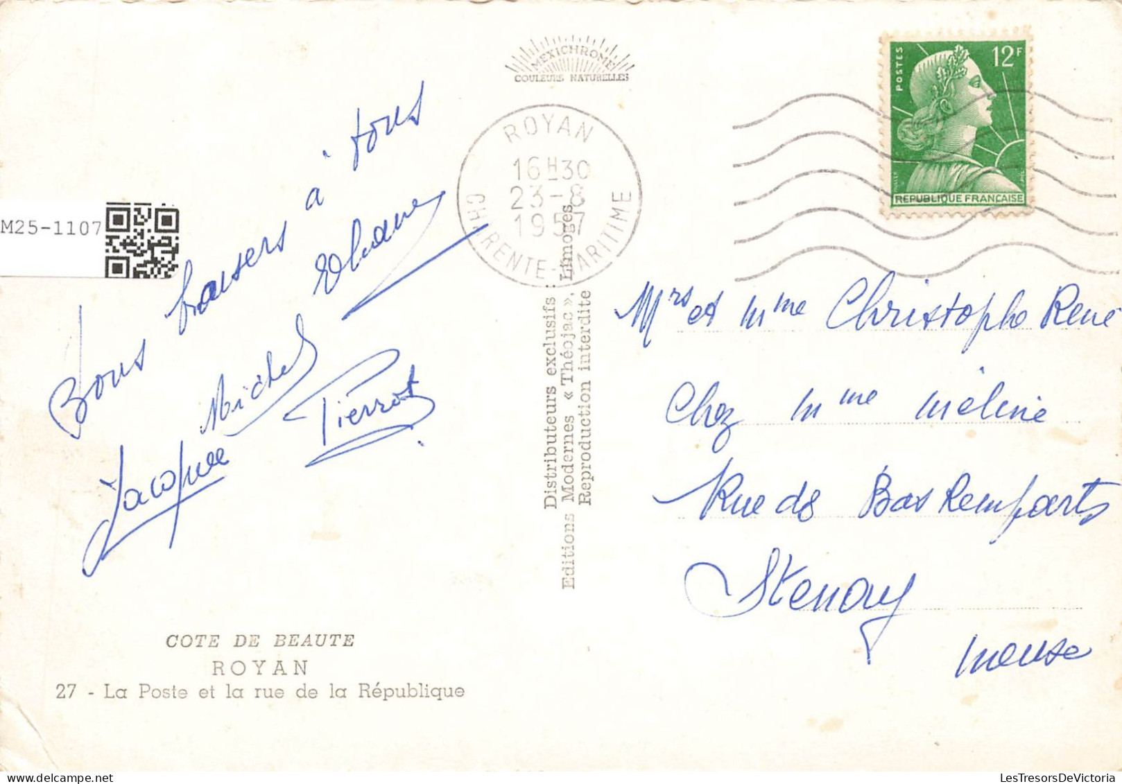 FRANCE - Royan - La Poste Et La Rue De La République - Carte Postale - Royan