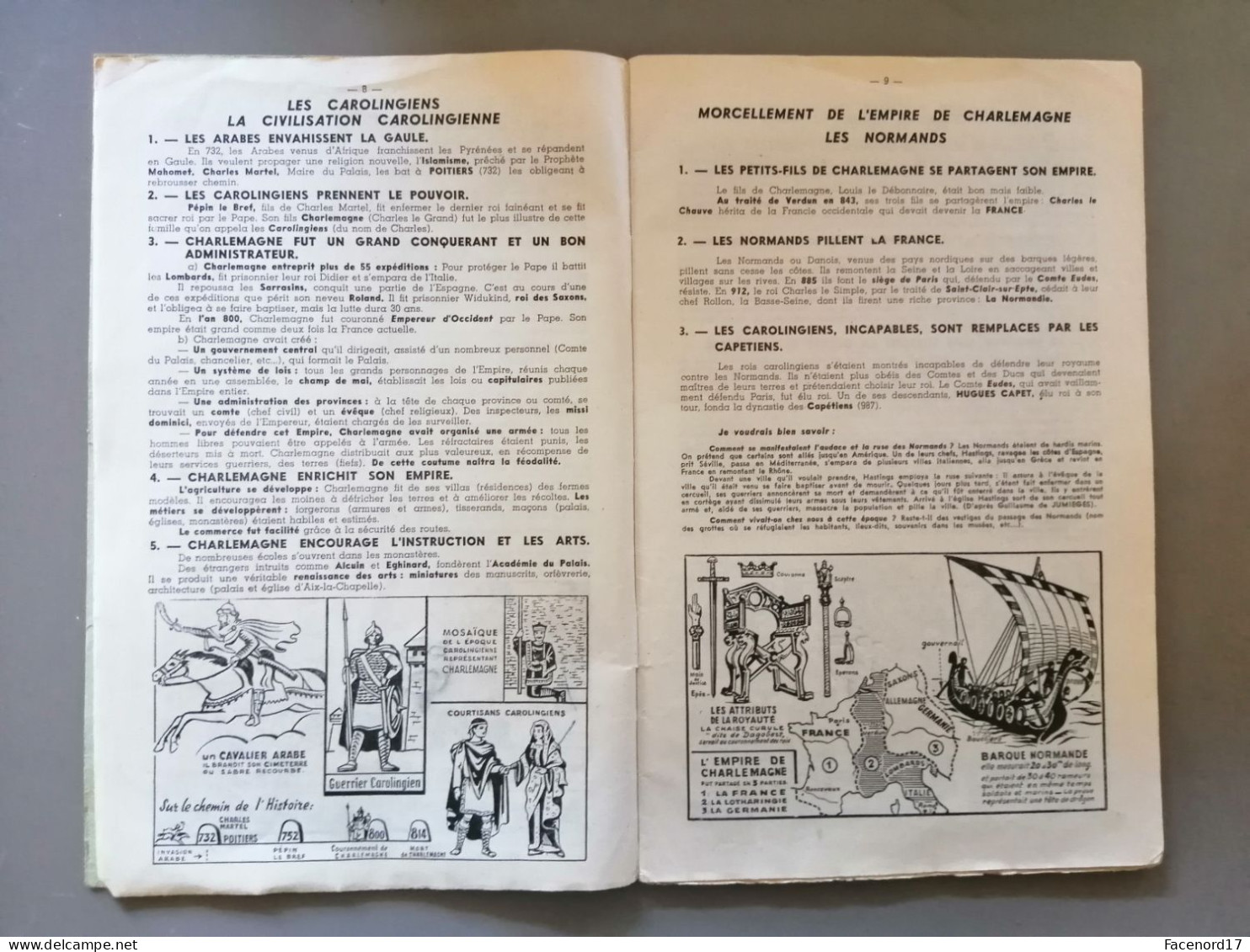 Mon Mémento D'histoire Des Origines à Nos Jours J. Anscombre 1955 - 6-12 Ans