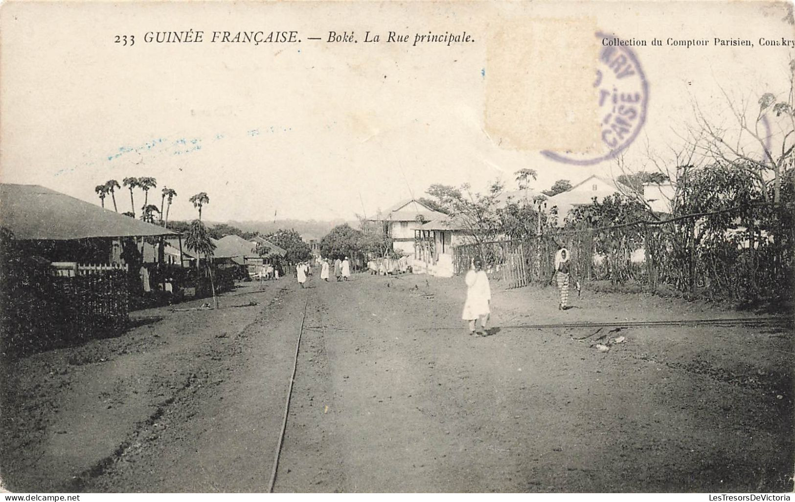 GUINEE FRANCAISE - Boké - Vue Sur La Rue Principale - Carte Postale Ancienne - Guinea Francese
