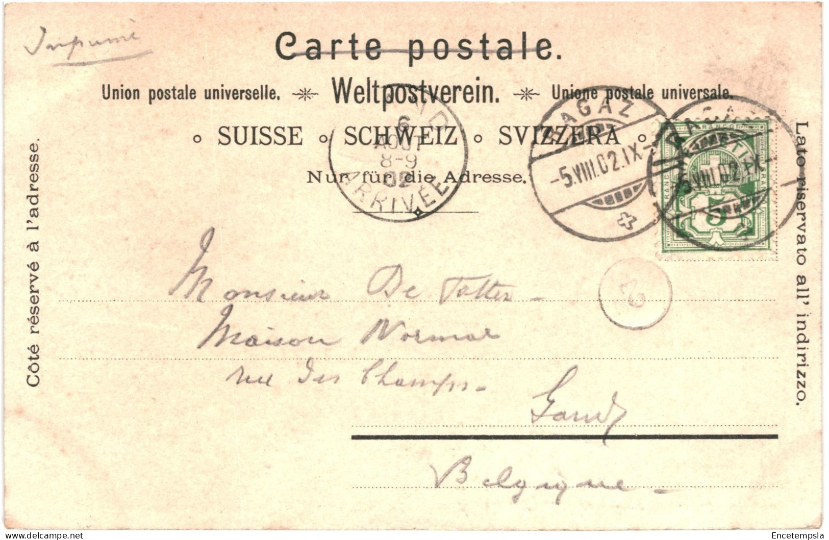 CPA Carte Postale Suisse Bad Ragaz 1902  VM74690 - Bad Ragaz