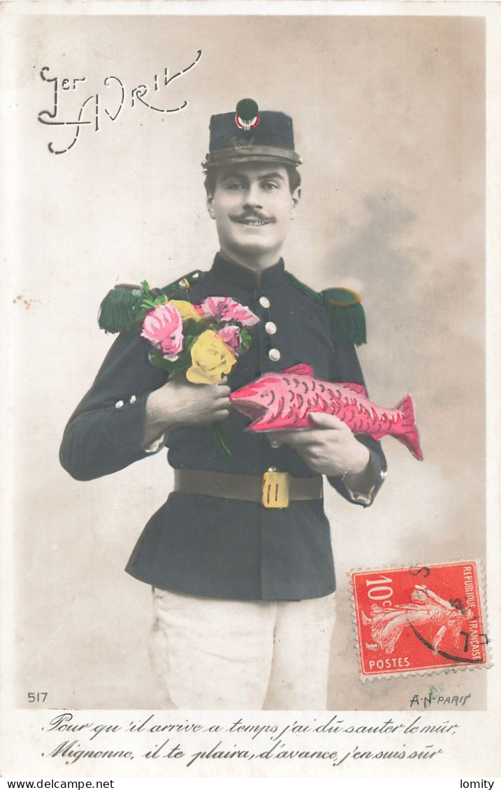 déstockage lot 11 CPA cartes postales sur le 1er premier avril carte fantaisie poisson