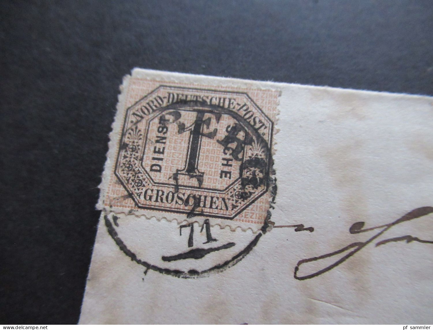 AD NDP 1871 Dienstmarke Nr.4 EF TuT Stempel K1 Homberg Nach Melsungen / Faltbrief Mit Inhalt - Briefe U. Dokumente