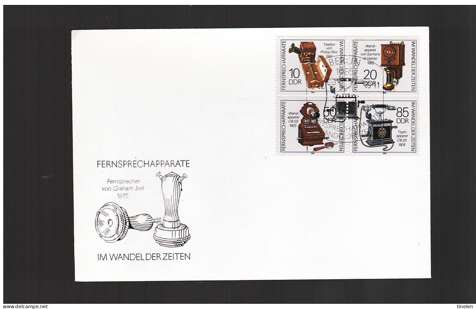 DDR -  1989 Fdc Fernsprechhapparate  Im Wandel Der Zeiten - 1981-1990