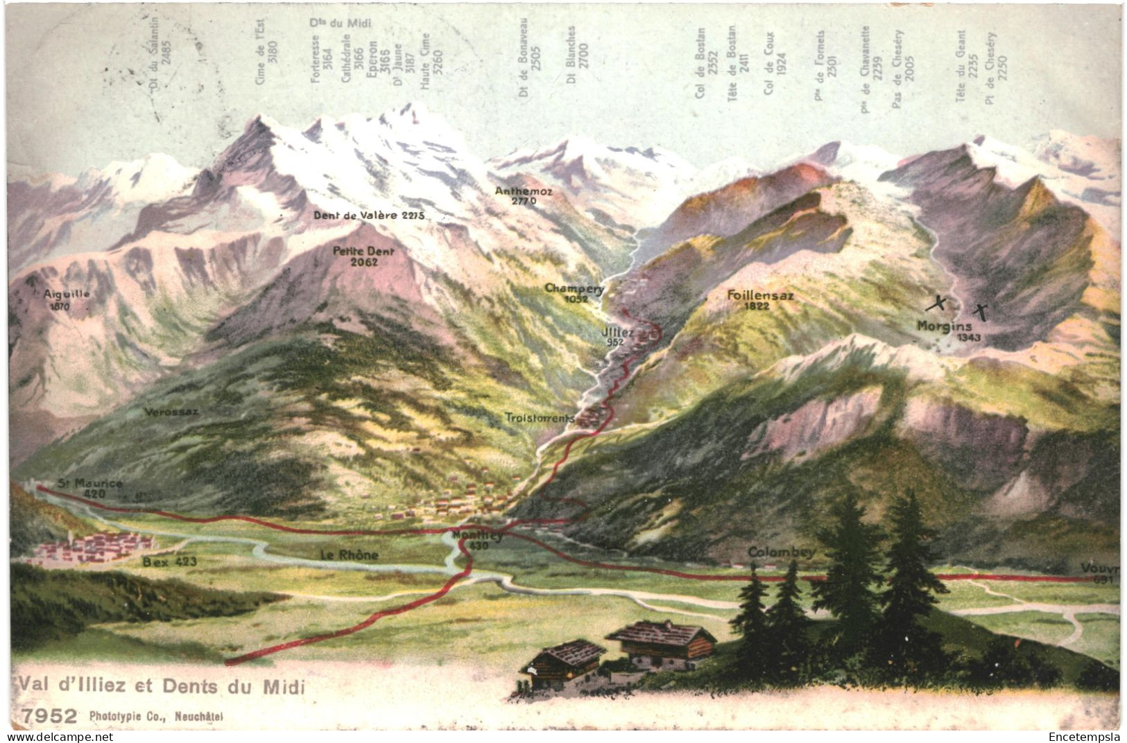 CPA Carte Postale Suisse Val-d'Illiez Et Dents Du Midi  1910  VM74693ok - Val-d'Illiez 