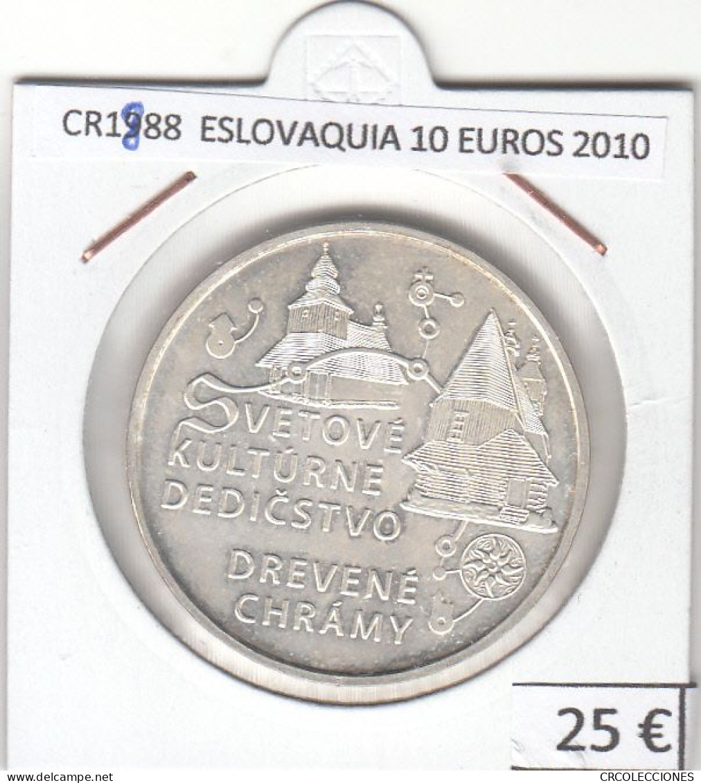 CR1888 MONEDA ESLOVAQUIA 10 EUROS 2010 PLATA - Slowakei