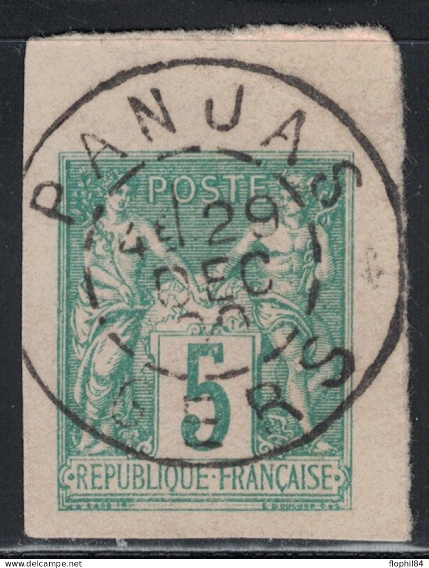 GERS - PANJAS - FRAGMENT D'ENTIER - CACHET CENTRAL DEU 29 DECEMBRE 1900. - 1876-1898 Sage (Type II)