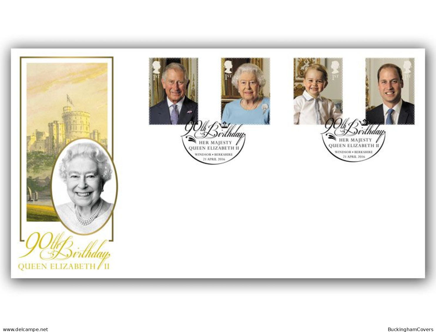 2016 Queen Elizabeth II 90th Birthday FDC - 2011-2020 Dezimalausgaben