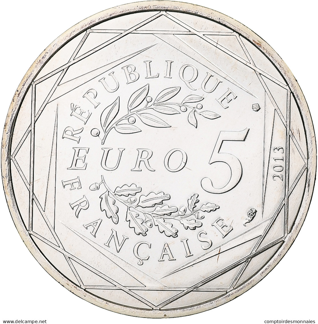 France, 5 Euro, 2013, Egalité, FDC, Argent, Gadoury:EU646 - France