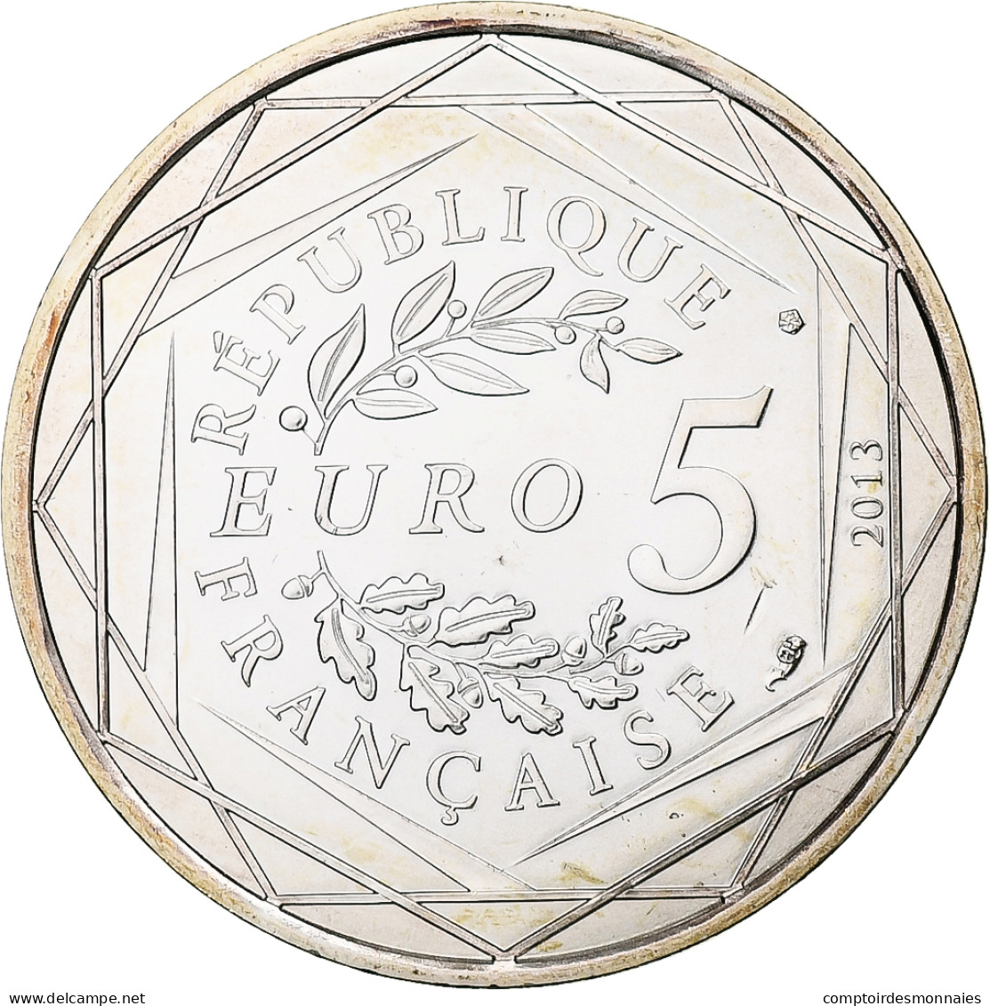 France, 5 Euro, Fraternité, 2013, FDC, Argent, Gadoury:EU646 - France