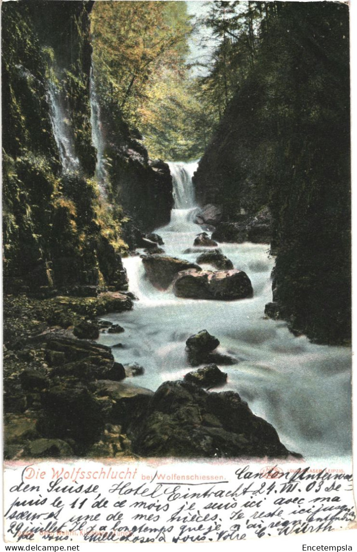 CPA Carte Postale Suisse Wolfenschiessen  Die Wolfsschlucht 1903  VM74698 - Wolfenschiessen