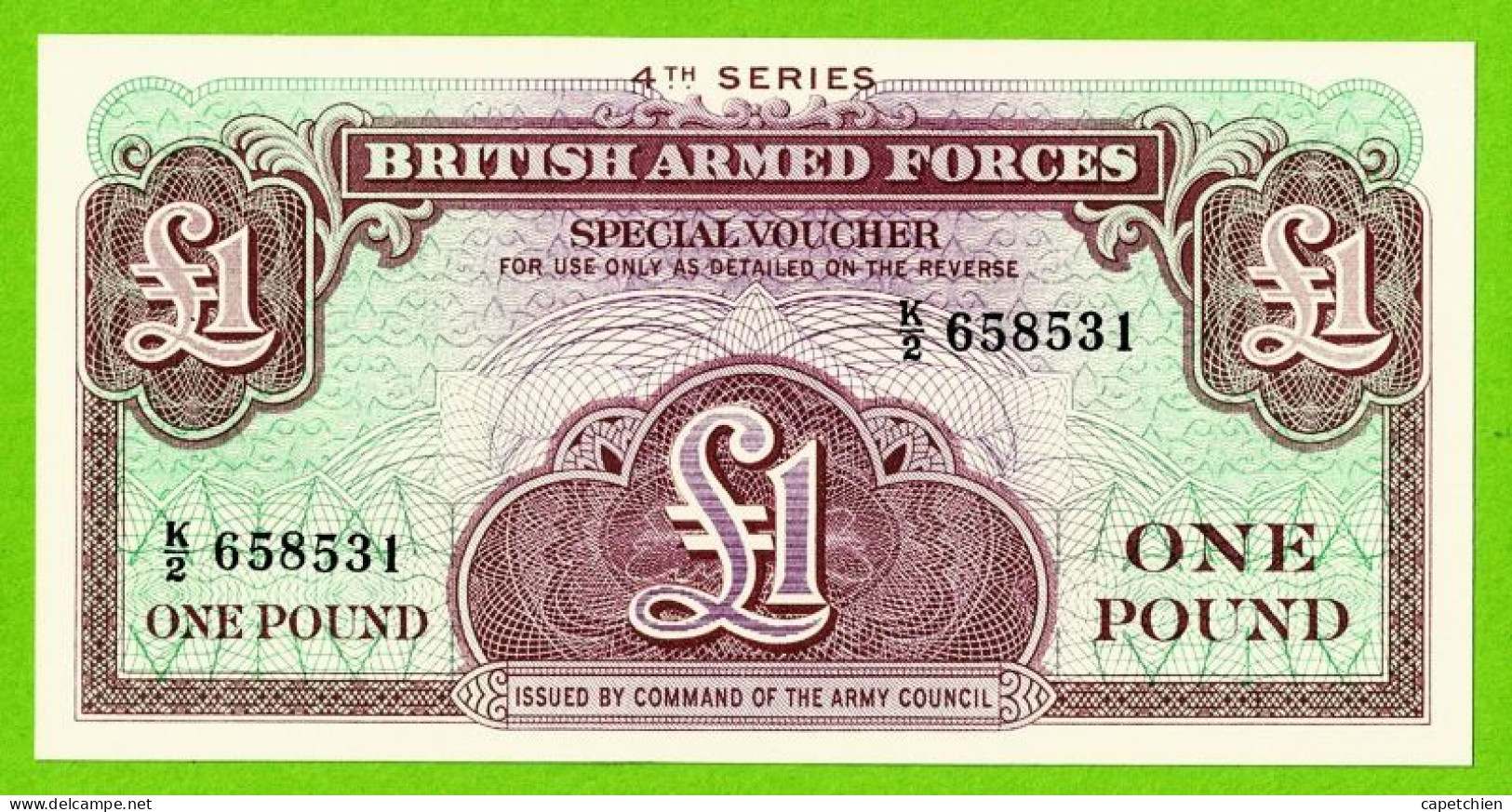 GRANDE BRETAGNE / BRITISH ARMED FORCES / SPECIEL VOUCHER / ONE POUND / ETAT NEUF - British Troepen & Speciale Documenten