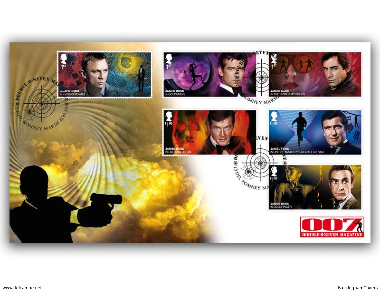 2020 James Bond FDC - 2011-2020 Em. Décimales