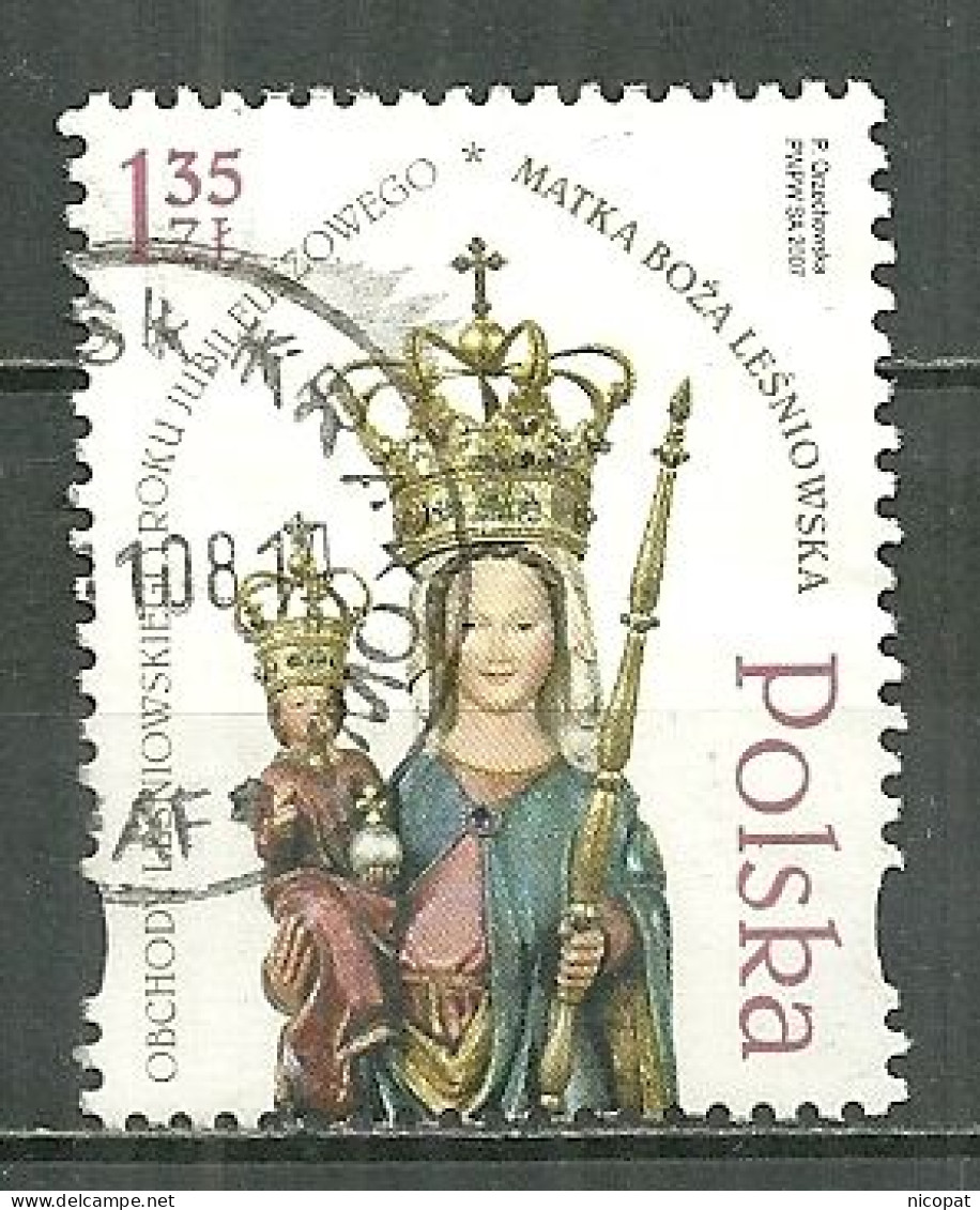 POLAND Oblitéré 4060 Sanctuaire Marial De Lesniow à Zarki Statue En Bois De La Vierge Marie Avec Jésus - Used Stamps