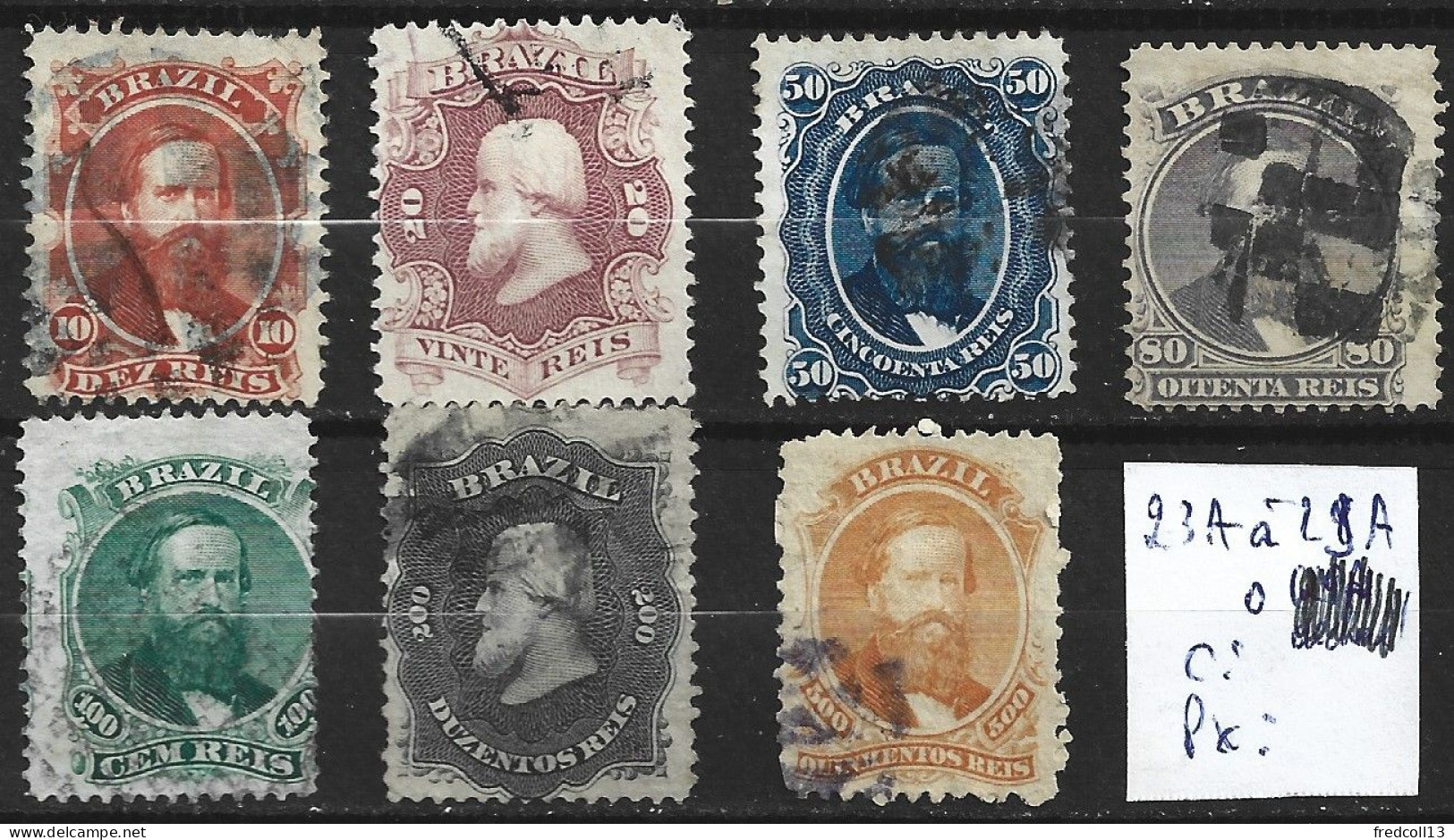 BRESIL 23A à 29A Oblitérés Côte 79.50 € - Used Stamps