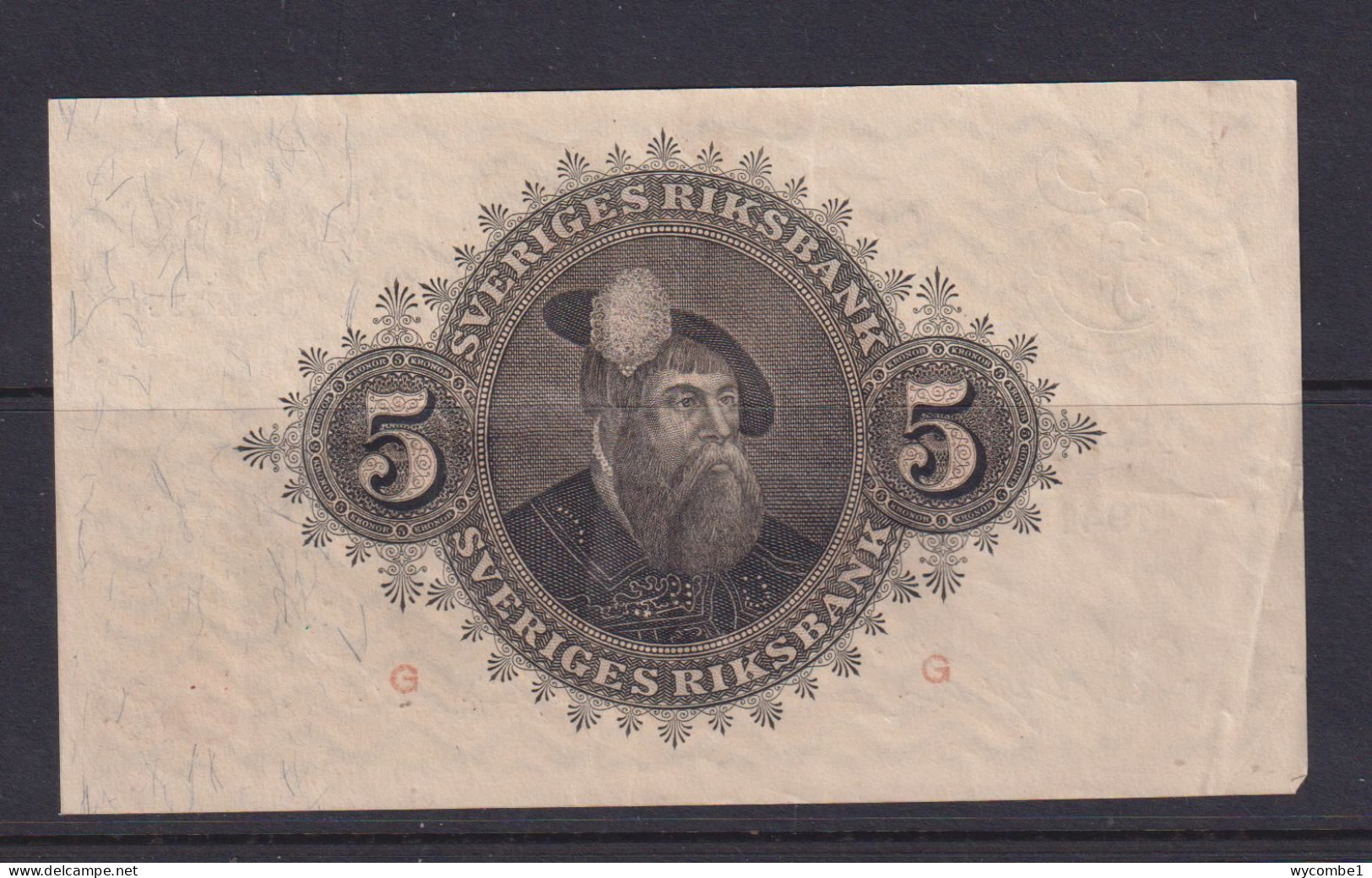 SWEDEN - 1941 5 Kronor Circulated Banknote As Scans - Svezia
