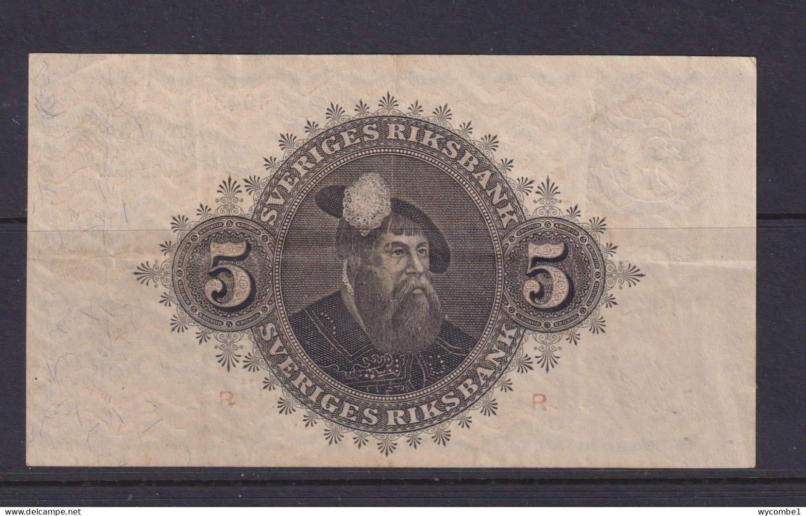 SWEDEN - 1943 5 Kronor Circulated Banknote As Scans - Suecia