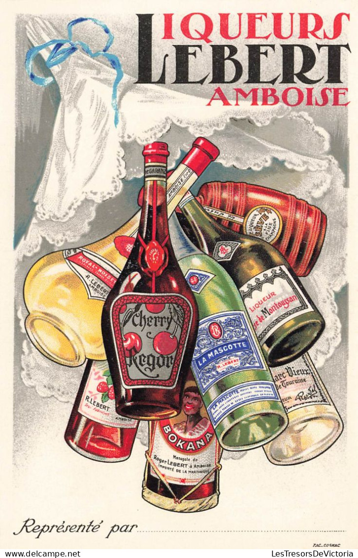 PUBLICITE - Liqueurs Lebert Amboise - Colorisé - Carte Postale Ancienne - Advertising