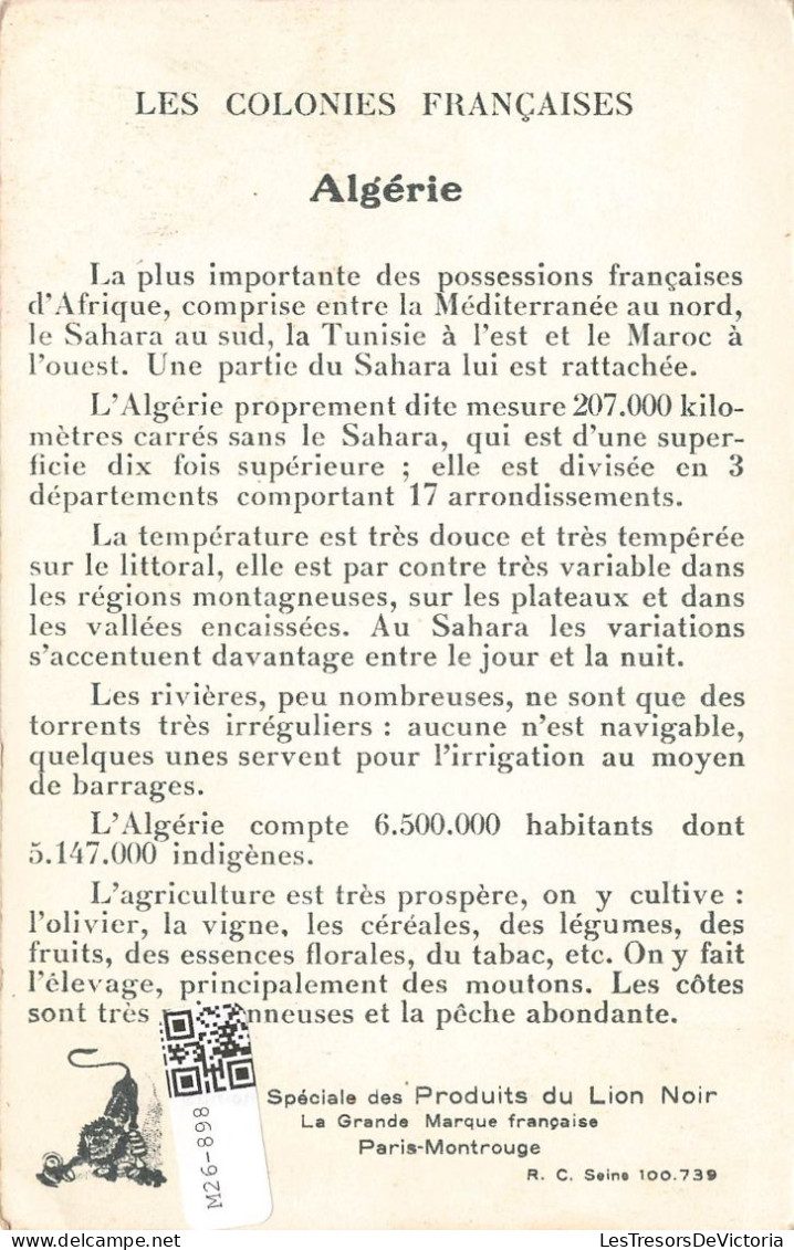 HISTOIRE - Les Colonies Françaises - L' Algérie - Colorisé - Carte Postale Ancienne - Geschiedenis