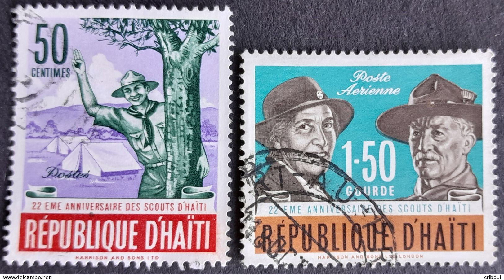 Haiti 1962 Scout Baden Powell Yvert 487 PA248 O Used - Usati