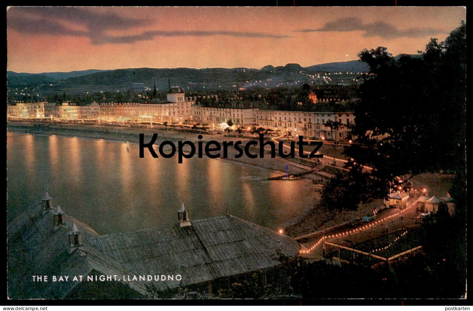 ÄLTERE POSTKARTE LLANDUDNO THE BAY AT NIGHT WALES Postcard Bei Nacht Nuit Beach Strand Plage Ansichtskarte Cpa AK - Caernarvonshire