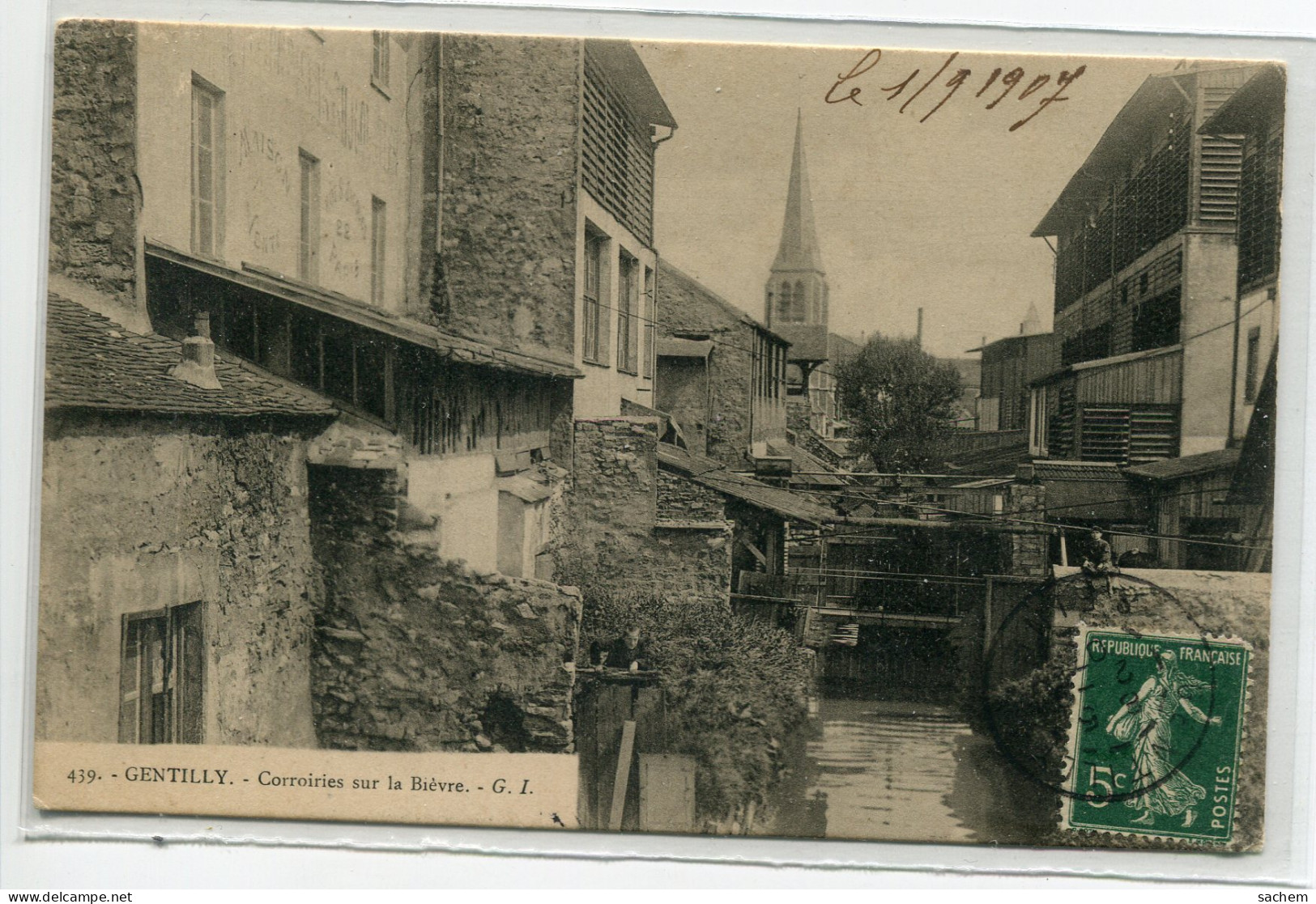 94 GENTILLY Corroiries Tanneries  Sur La Bievre  1907 écrite Et Timbrée   D08 2019  - Gentilly