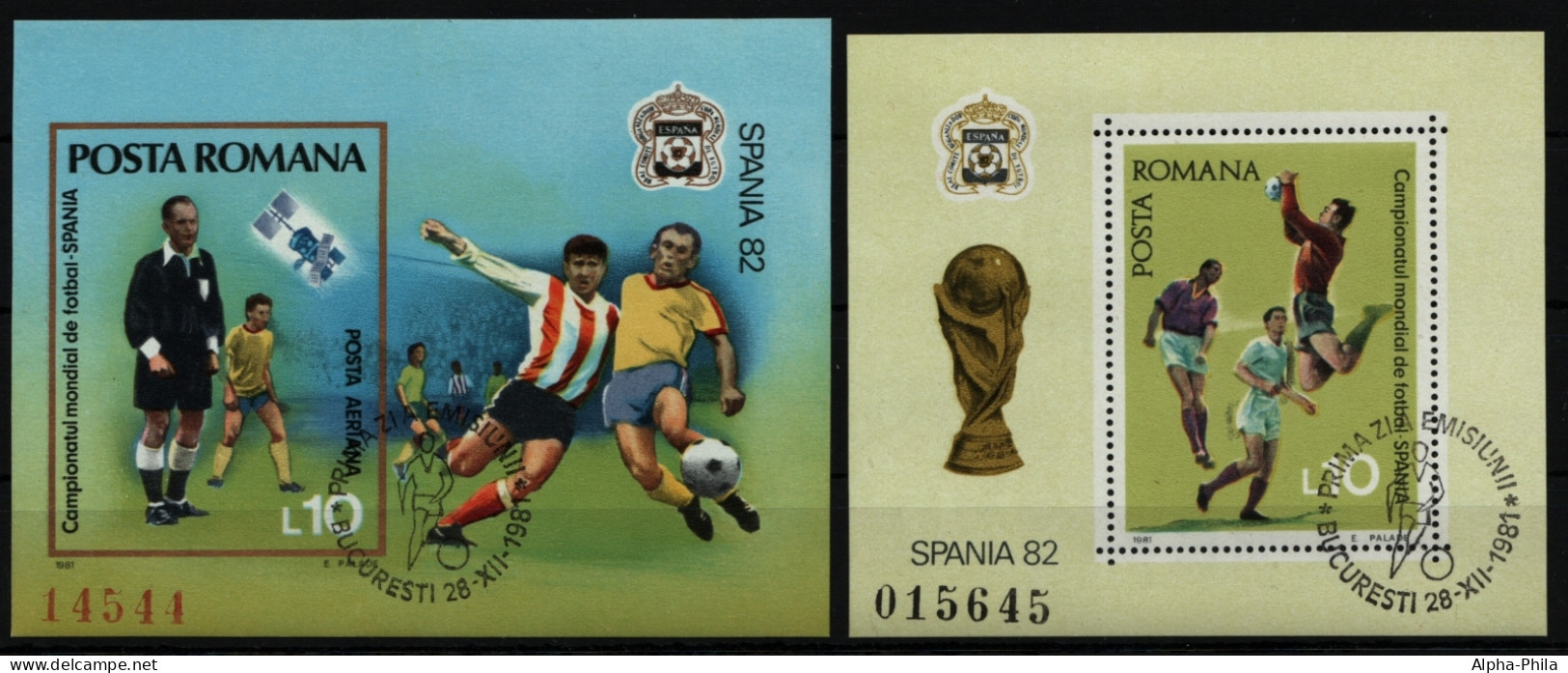Rumänien 1981 - Mi-Nr. Block 184-185 Gest / Used - Fußball / Soccer - Used Stamps