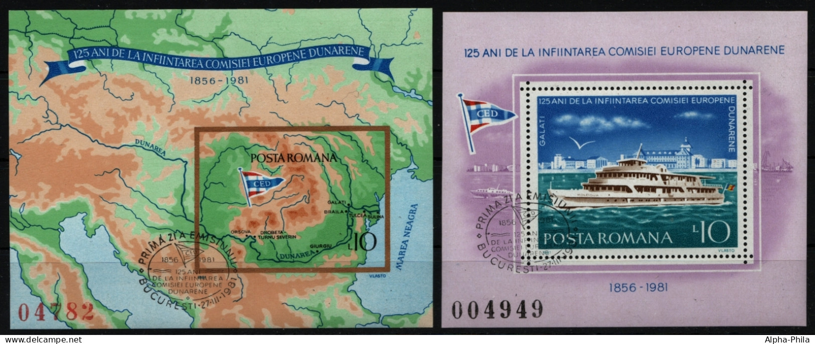 Rumänien 1981 - Mi-Nr. Block 176-177 Gest / Used - Europa - Donau - Used Stamps