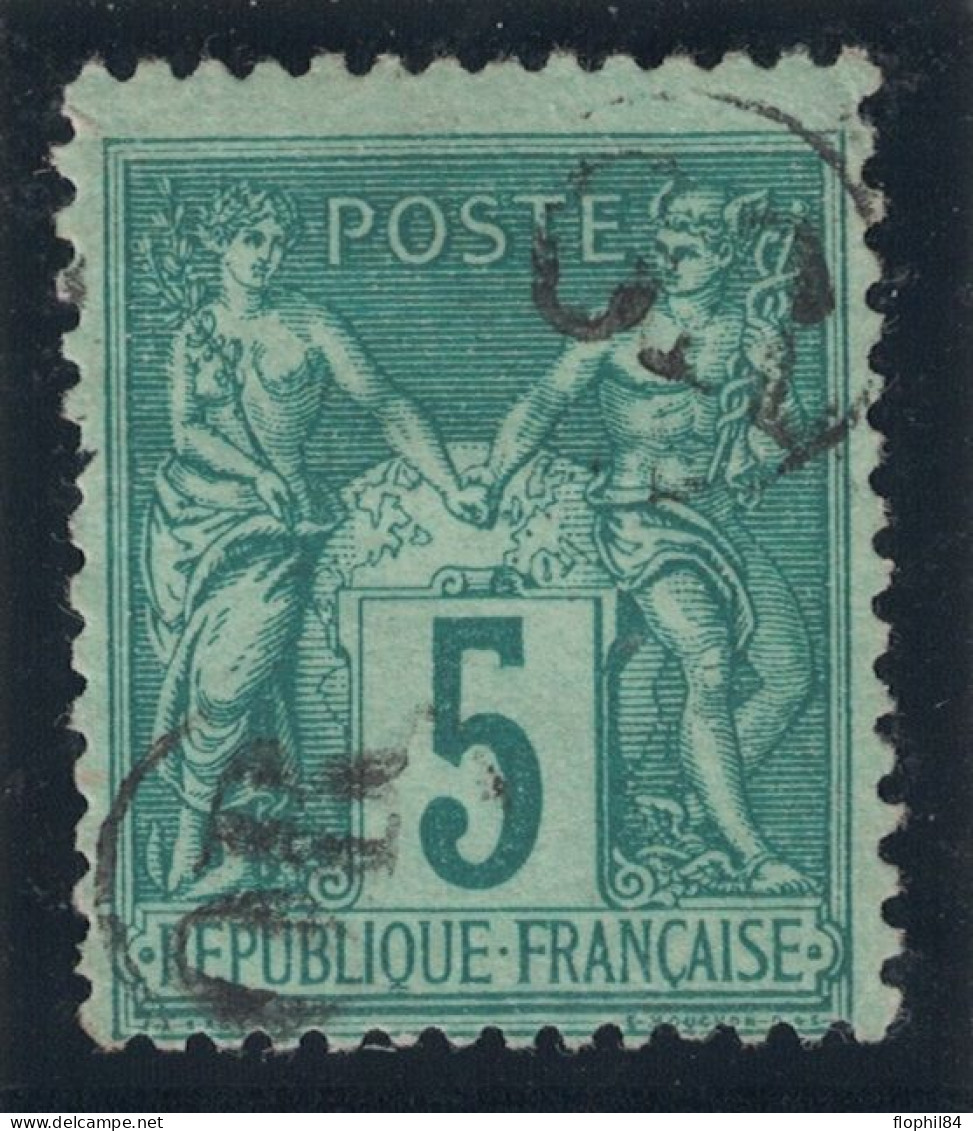 SAGE - N°75 - OBLITERATION - OR - 2 FRAPPES - COTE 25€. - 1876-1898 Sage (Tipo II)