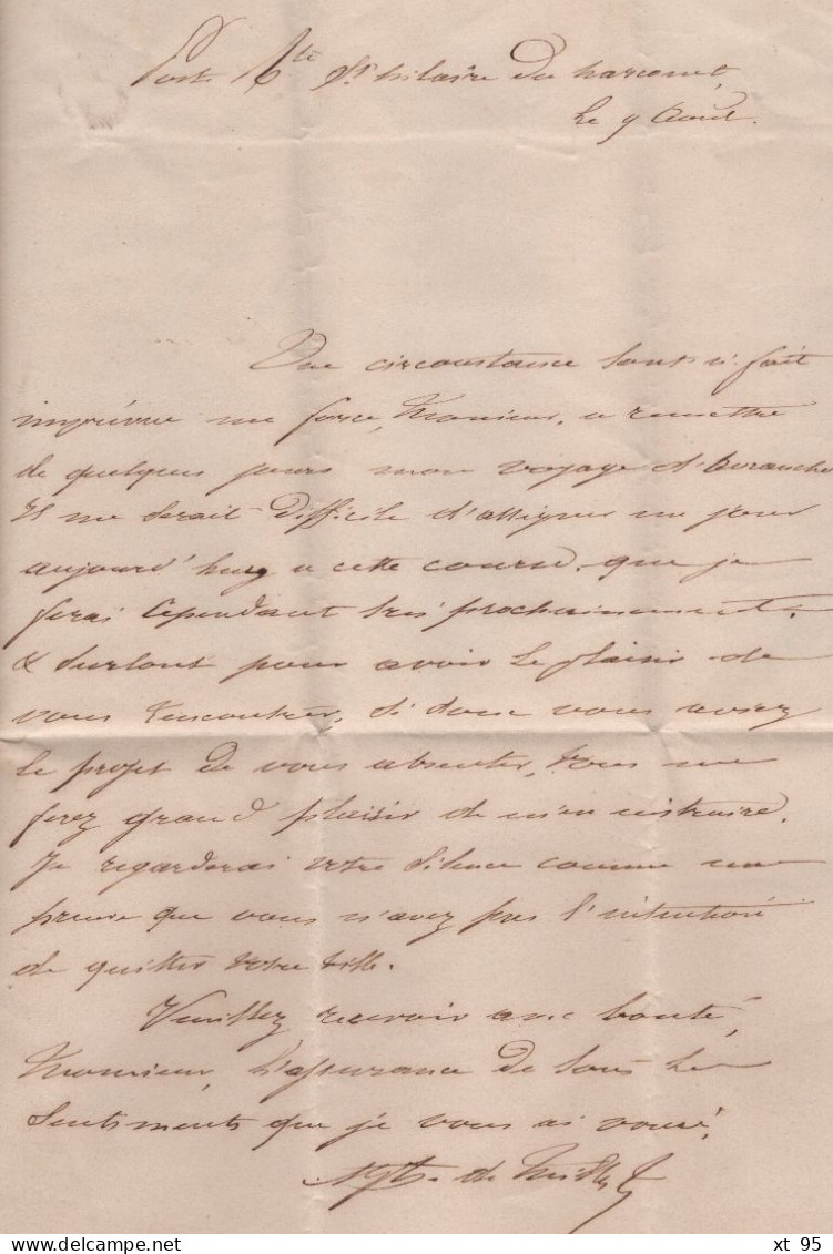 St Hilaire Du Harcouet - 48 - Manche - 10 Aout 1842 - PP Port Paye - 1801-1848: Vorläufer XIX