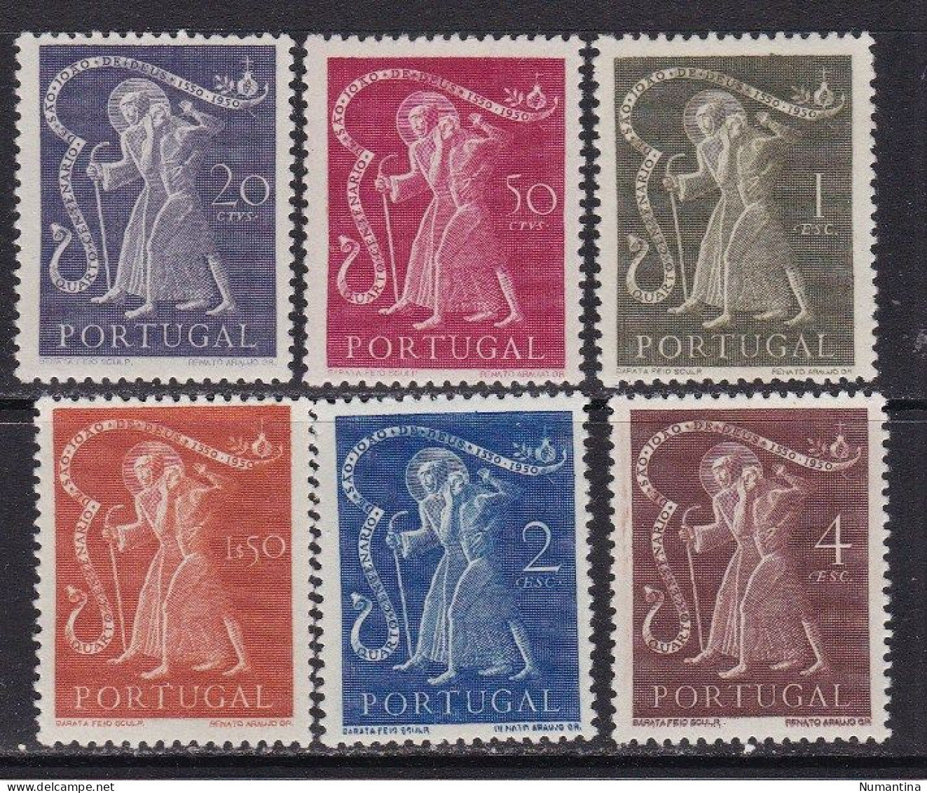 PORTUGAL - 1950 - YVERT 734/739 - San Juan De Dios - MH - Valor Catalogo 70 € - Nuevos