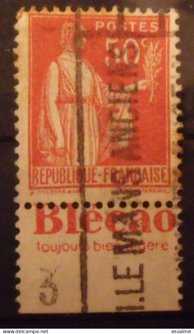 Timbre à Bande Publicitaire. Paix N° 283. 50 C. Type I 1. Pub Pubs Publicitaires Carnet. Blécao. - Autres & Non Classés