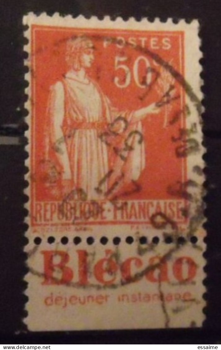 Timbre à Bande Publicitaire. Paix N° 283. 50 C. Type I 1. Pub Pubs Publicitaires Carnet. Blécao. - Autres & Non Classés