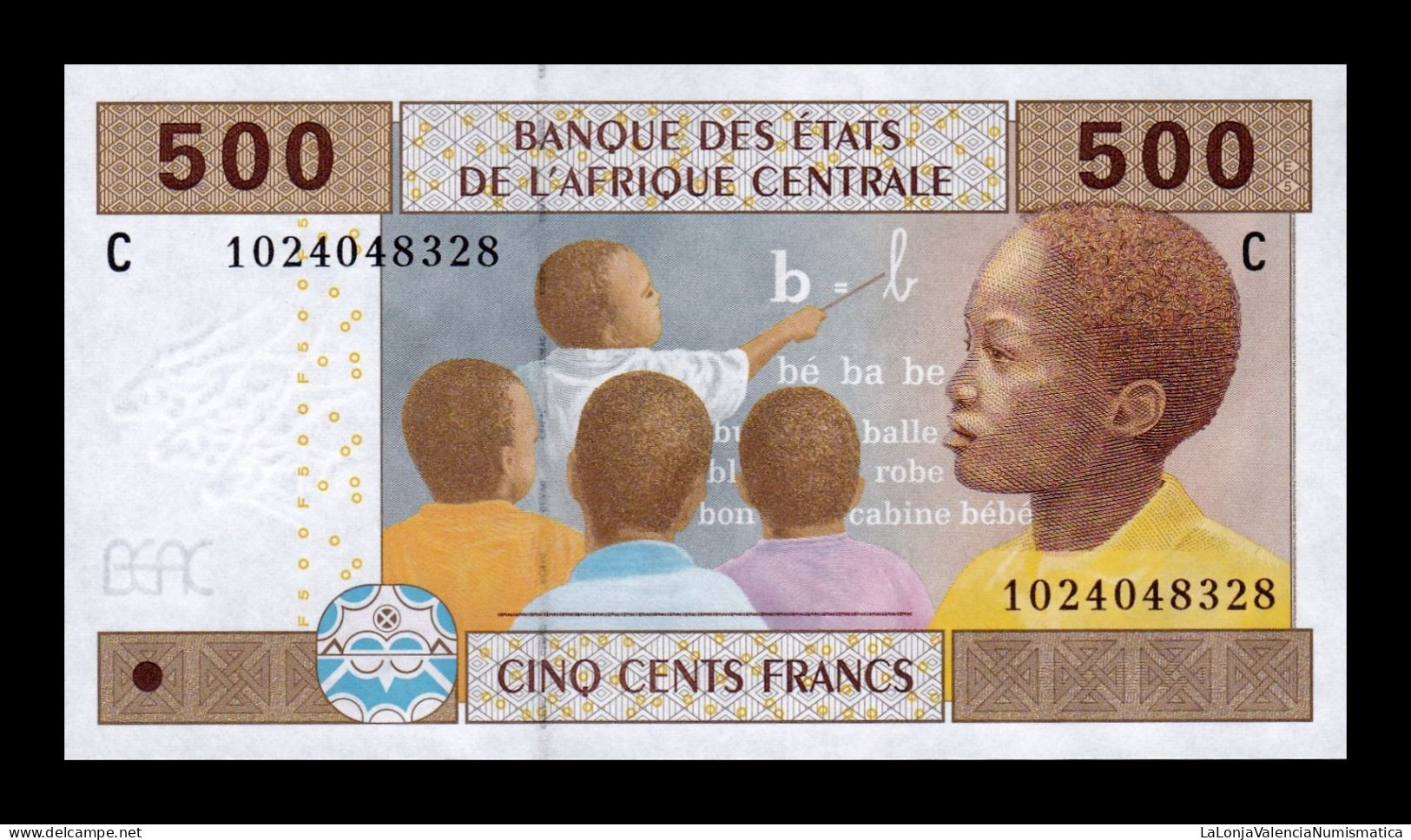 Central African St. Estados De África Central Chad 500 Francs 2002 (2023) Pick 606Ce New Sign Sc Unc - Tchad