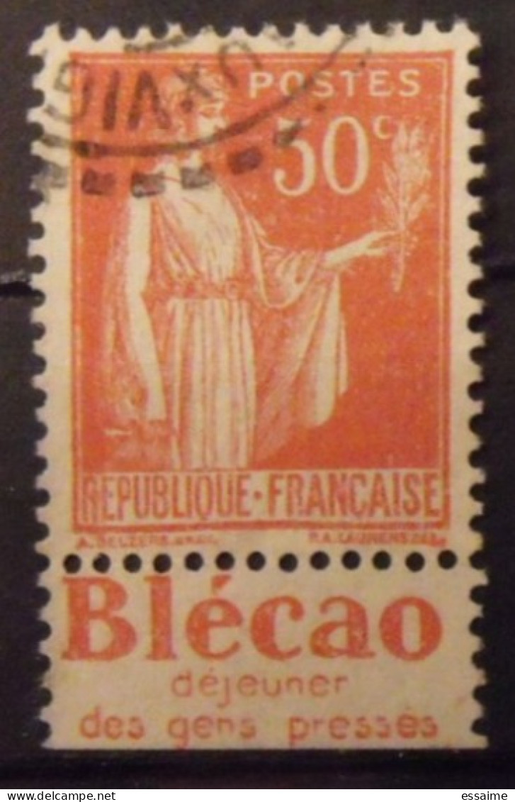 Timbre à Bande Publicitaire. Paix N° 283. 50 C. Type I 1. Pub Pubs Publicitaires Carnet. Blécao. - Autres & Non Classés