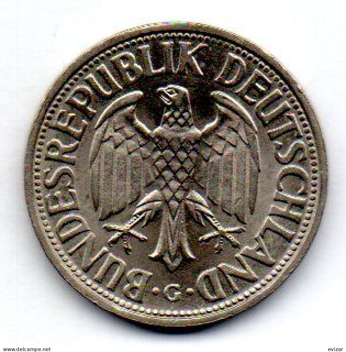 GERMANY - FEDERAL REPUBLIC, 1 Mark, Copper-Nickel, Year 1950-G, KM # 110 - 1 Marco