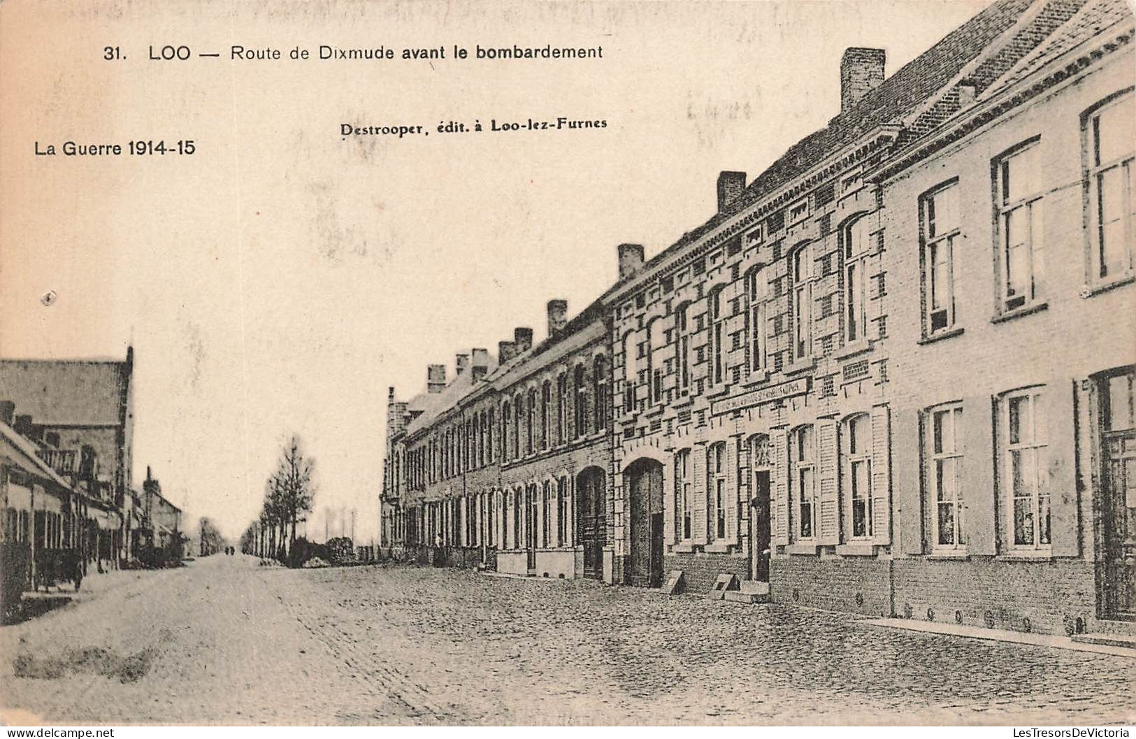 BELGIQUE - Dixmuide - Loo - Route De Dixmude Avant Le Bombardement - Carte Postale Ancienne - Diksmuide